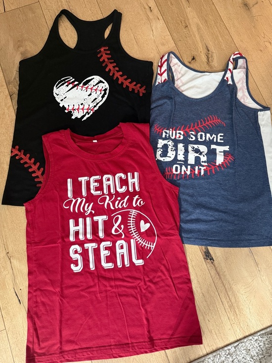 Tops - Baseball Mom Graphic Tank Top bundle of 3 size small